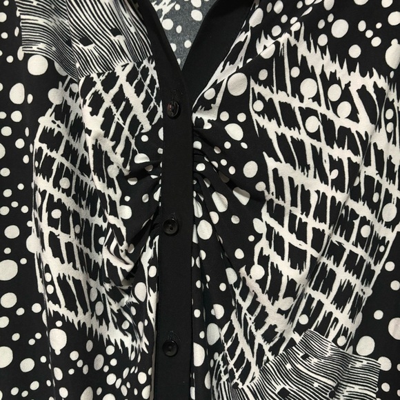 Venezia Button Up Blouse Size 18/20 Mixed Patterns Polka Dot - Picture 6 of 12